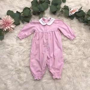 Petit Bebe Girls Pink Long Romper